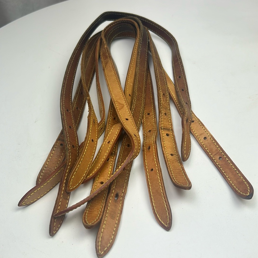 Louis Vuitton Tan Leather Shoulder Bag Straps